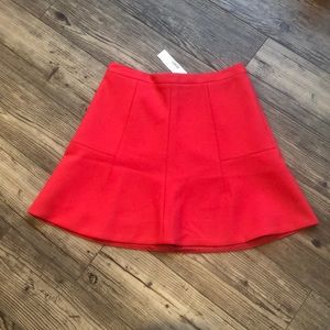 JCrew Red Skirt NWT sz0